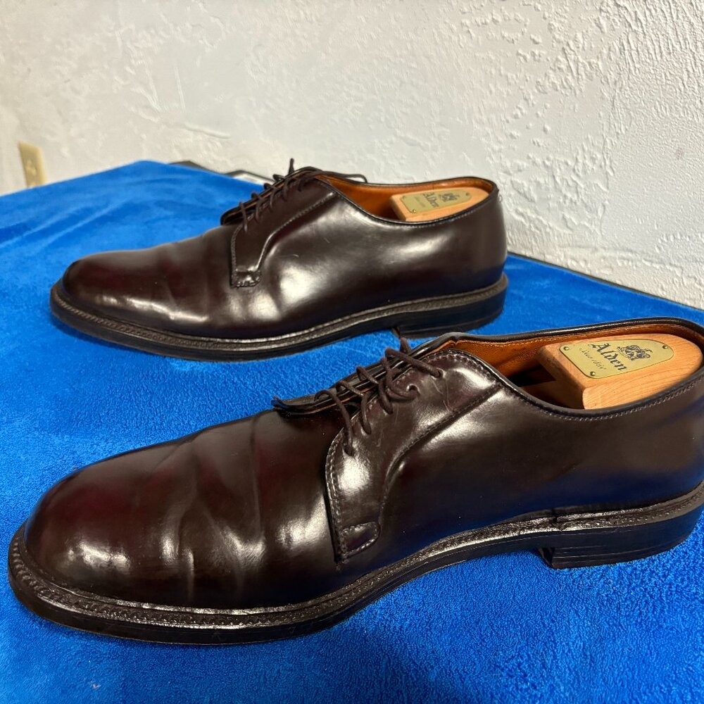 Alden 990 Plain Toe Blucher in Color 8 Shell Cordovan Size 13